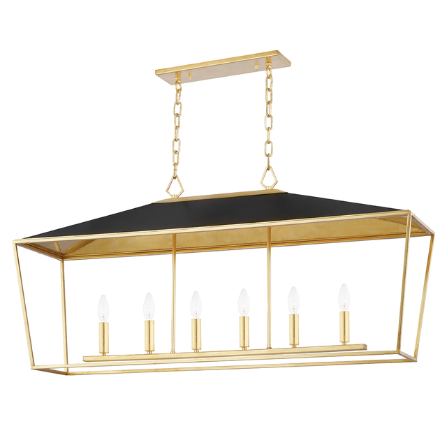 Hudson Valley Lighting Paxton Gold Leaf/black 13W x 48L x 23.25H Trim