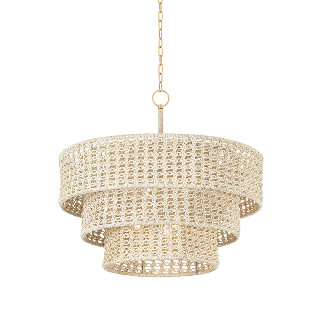 Hudson Valley Lighting YORKHILL VINTAGE GOLD LEAF 32W x 32L x 29.5H Pendant