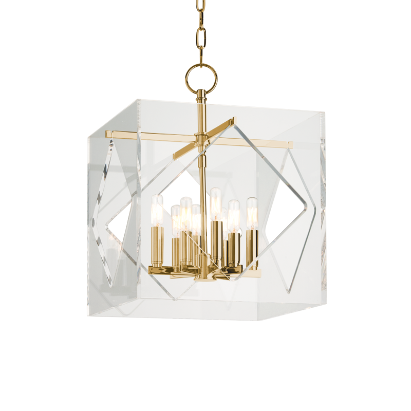 Hudson Valley Lighting Travis Aged Brass 16W x 16L x 21.5H Candleholder