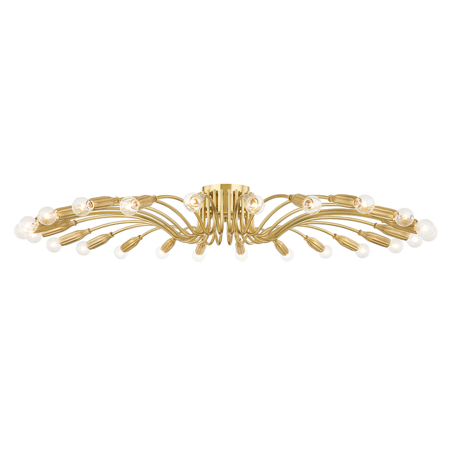 Hudson Valley Lighting Barney Aged Brass 49.25W x 49.25L x 6.5H Semi-Flush Mount