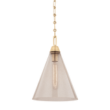 Hudson Valley Lighting Newbury Aged Brass 10.75W x 10.75L x 16H Pendant