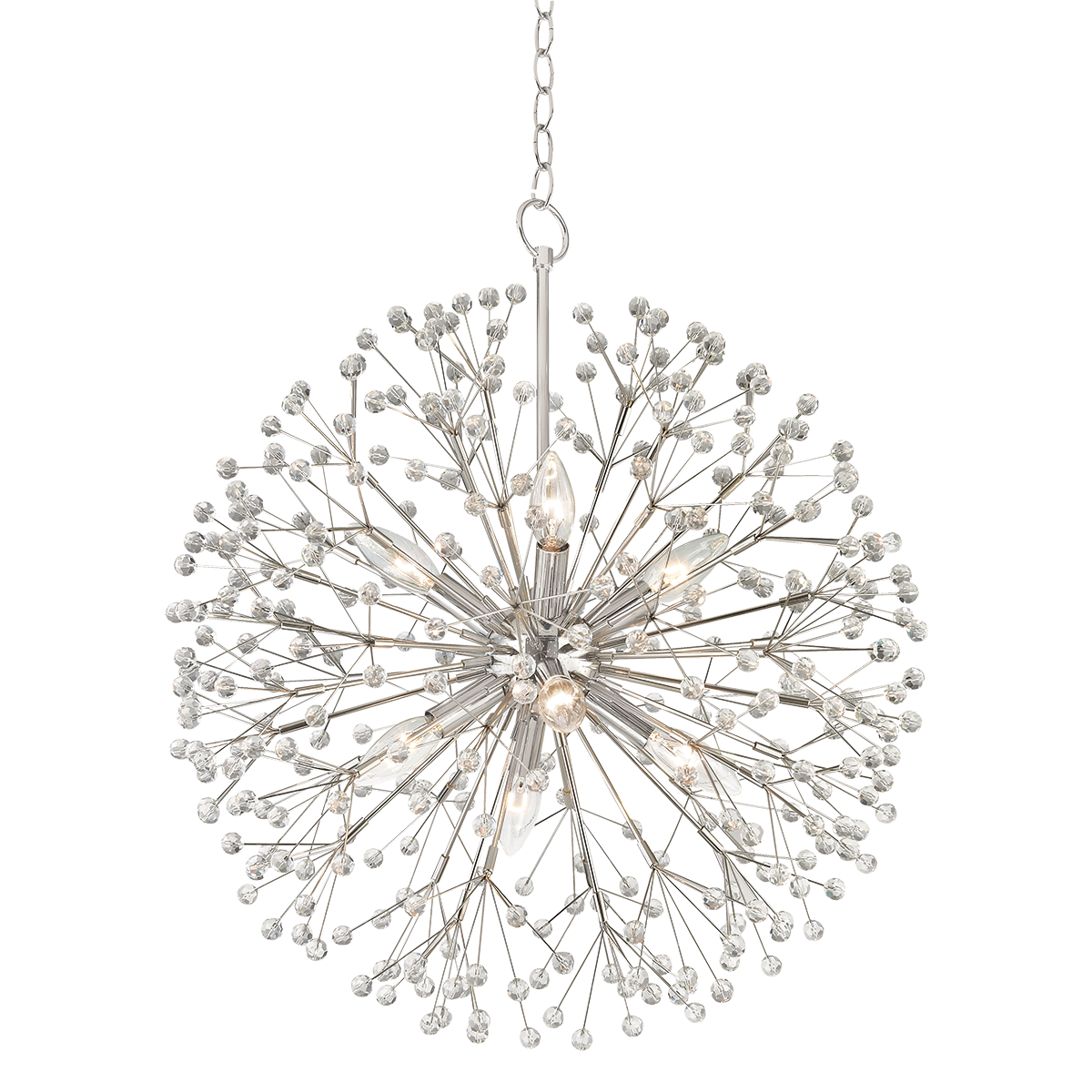 Hudson Valley Lighting Dunkirk Polished Nickel 20W x 20L x 24H Chandelier