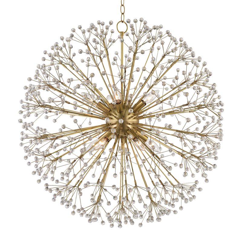 Hudson Valley Lighting Dunkirk Aged Brass 30W x 30L x 29H Chandelier