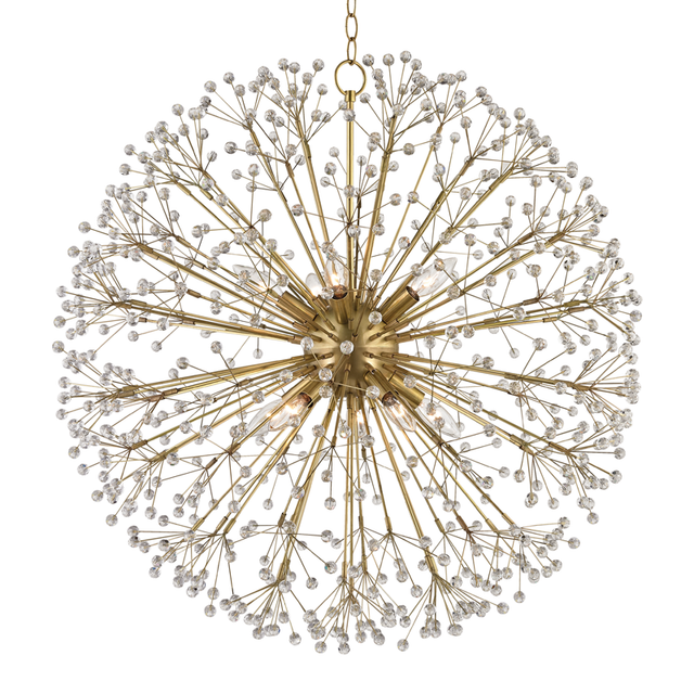 Hudson Valley Lighting Dunkirk Aged Brass 30W x 30L x 29H Chandelier