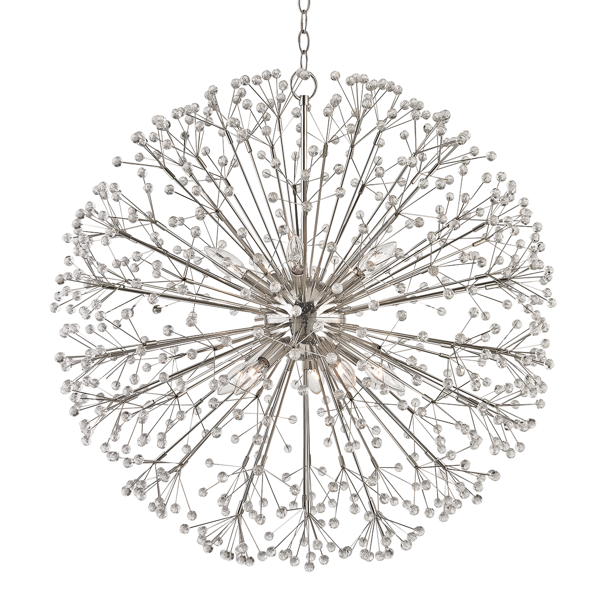 Hudson Valley Lighting Dunkirk Polished Nickel 30W x 30L x 29H Chandelier