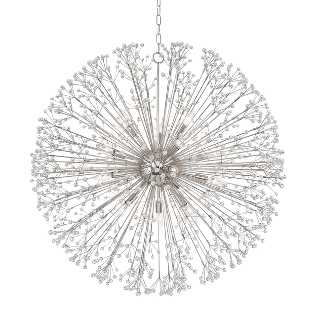 Hudson Valley Lighting Dunkirk Polished Nickel 40W x 40L x 40H Chandelier