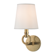 Hudson Valley Lighting Malibu Aged Brass 6.5W x 6.5L x 12.5H Wall Sconce