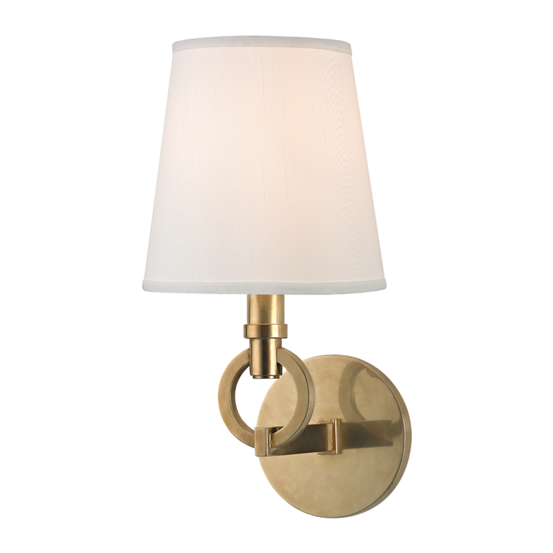 Hudson Valley Lighting Malibu Aged Brass 6.5W x 6.5L x 12.5H Wall Sconce