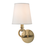 Hudson Valley Lighting Malibu Aged Brass 6.5W x 6.5L x 12.5H Wall Sconce