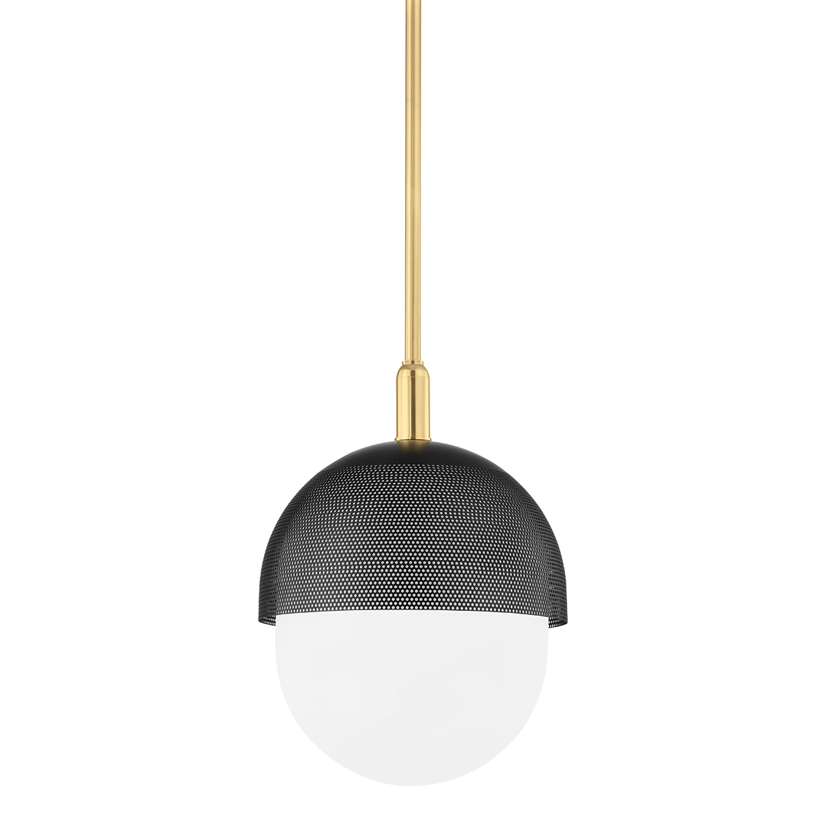 Hudson Valley Lighting Nyack Aged Brass/black 14W x 14L x 19.32H Pendant