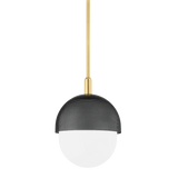 Hudson Valley Lighting Nyack Aged Brass/black 14W x 14L x 19.32H Pendant