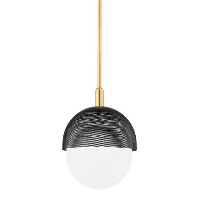 Hudson Valley Lighting Nyack Aged Brass/black 14W x 14L x 19.32H Pendant