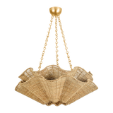 Hudson Valley Lighting HAYWORTH Vintage Gold Leaf 30.25W x 30.25L x 11.75H Chandelier