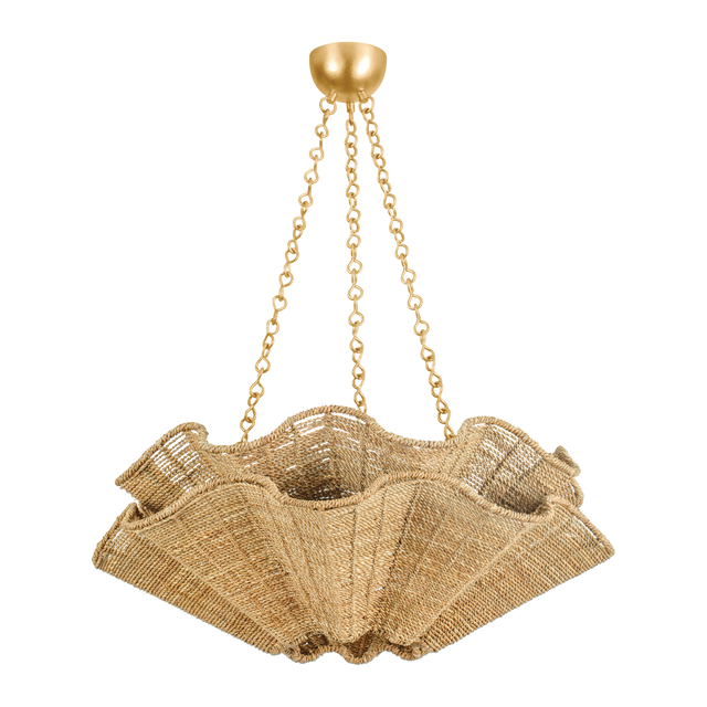 Hudson Valley Lighting HAYWORTH Vintage Gold Leaf 30.25W x 30.25L x 11.75H Chandelier
