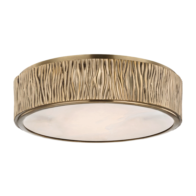 Hudson Valley Lighting Crispin Aged Brass 13.5W x 13.5L x 3.5H Flush Mount