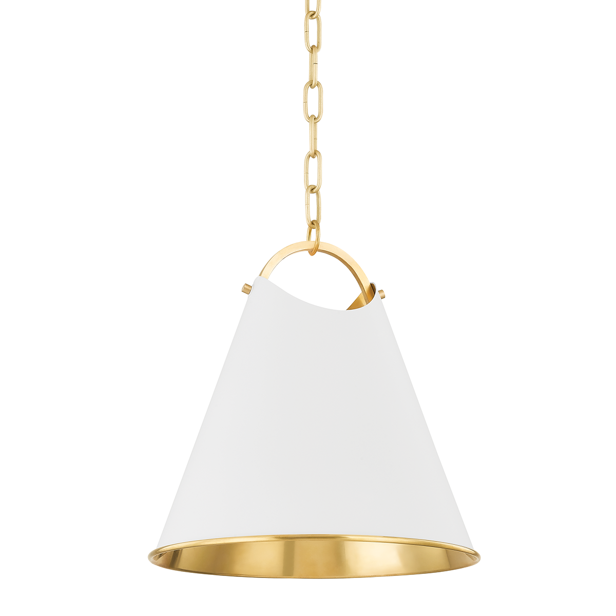 Hudson Valley Lighting Burnbay Aged Brass 13.75W x 13.75L x 14.5H Pendant