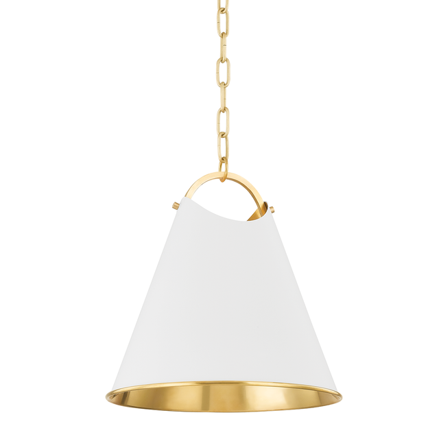 Hudson Valley Lighting Burnbay Aged Brass 13.75W x 13.75L x 14.5H Pendant