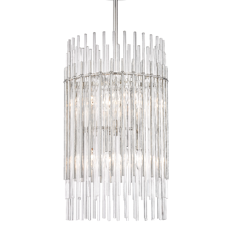 Hudson Valley Lighting Wallis Polished Nickel 15W x 15L x 26H Pendant