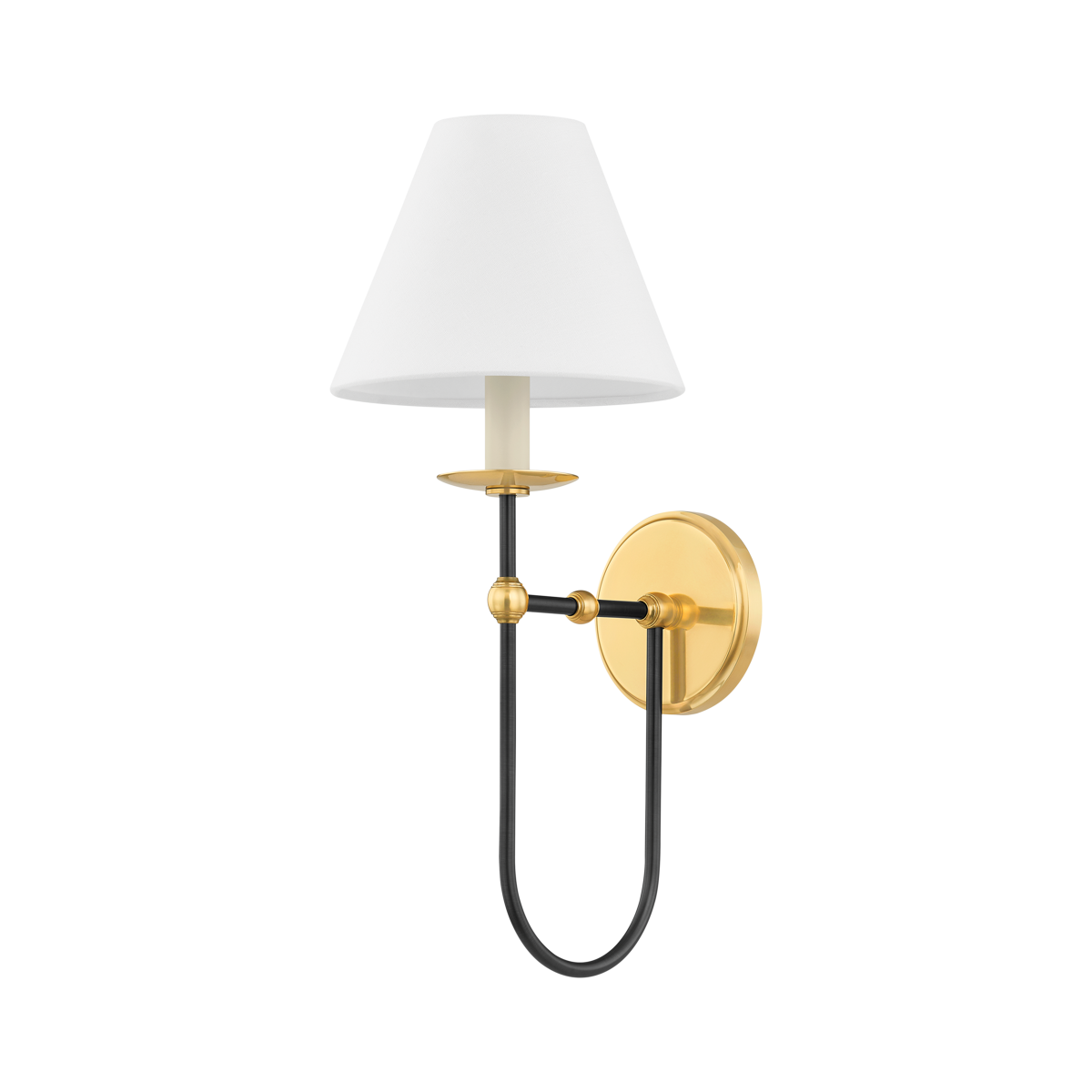 Hudson Valley Lighting DEMAREST AGED BRASS/DISTRESSED BRONZE 7.75W x 7.75L x 18.75H Wall Sconce