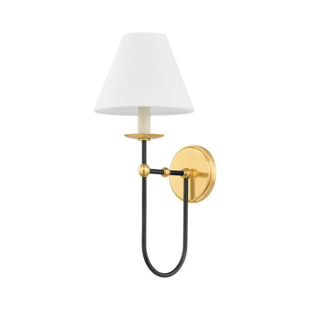 Hudson Valley Lighting DEMAREST AGED BRASS/DISTRESSED BRONZE 7.75W x 7.75L x 18.75H Wall Sconce