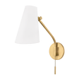Hudson Valley Lighting Patten Aged Brass 5.75W x 5.75L x 17.5H Wall Sconce