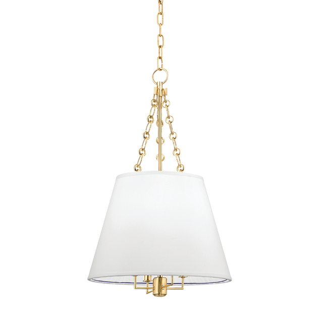 Hudson Valley Lighting Burdett Aged Brass 15W x 15L x 24.25H Pendant