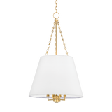 Hudson Valley Lighting Burdett Aged Brass 22W x 22L x 36.25H Pendant