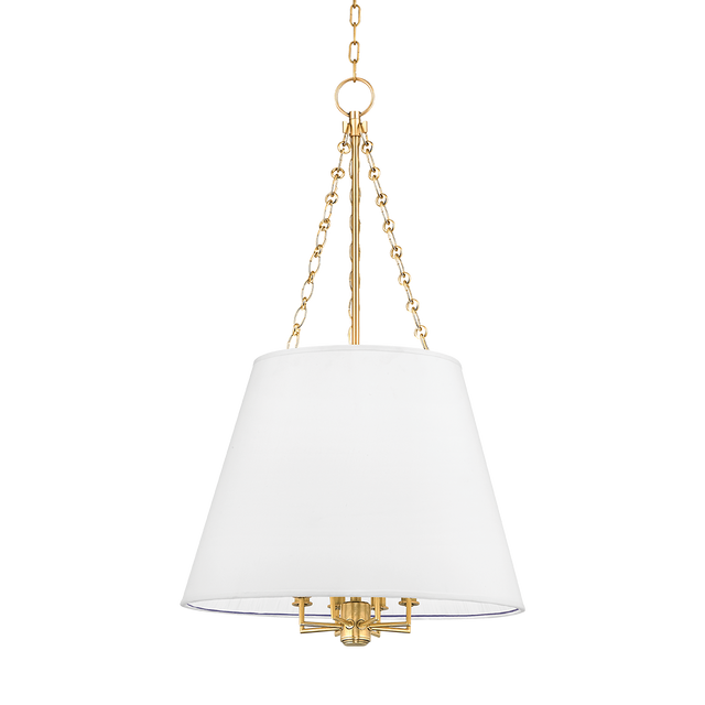 Hudson Valley Lighting Burdett Aged Brass 22W x 22L x 36.25H Pendant