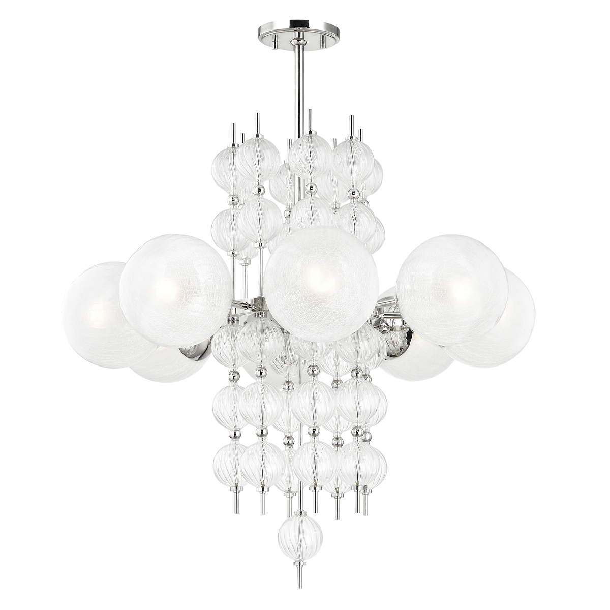 Hudson Valley Lighting Calypso Polished Nickel 33.5W x 33.5L x 32.5H Chandelier