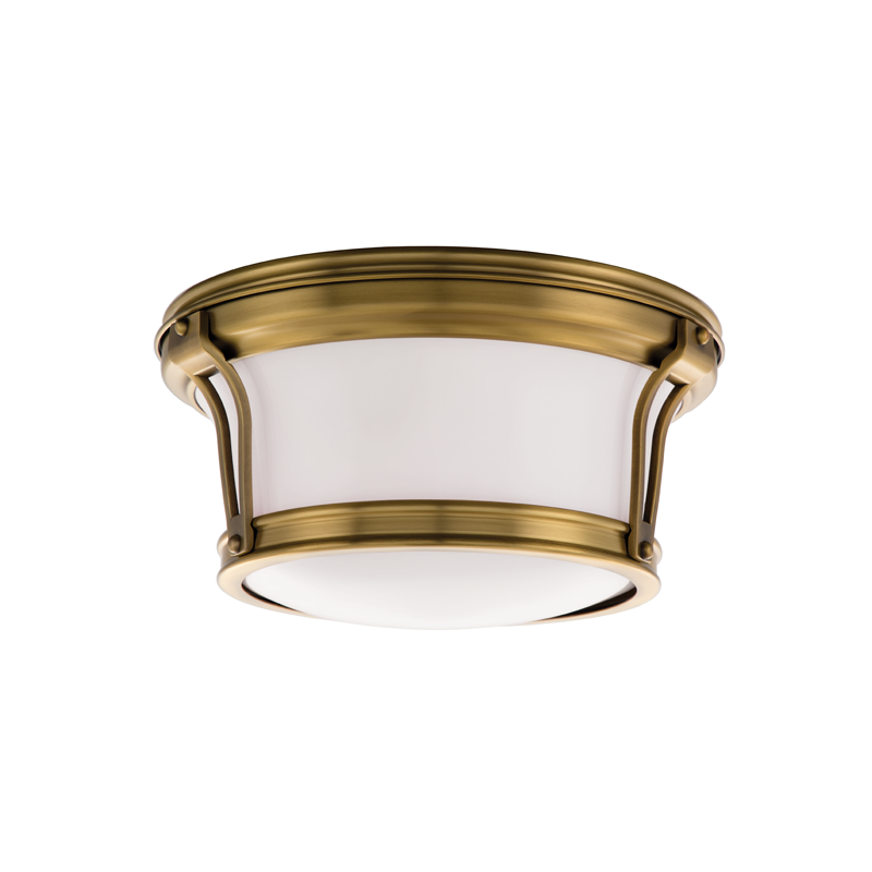 Hudson Valley Lighting Newport Aged Brass 10W x 10L x 5.25H Flush Mount