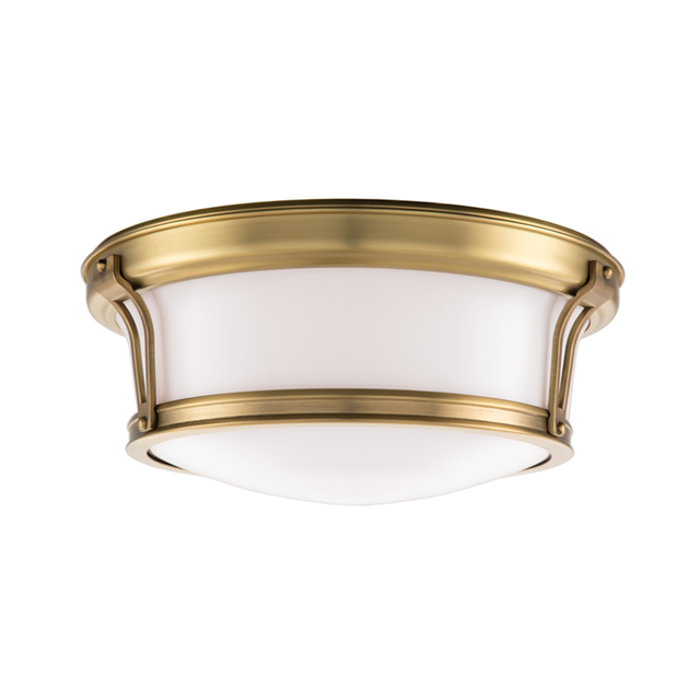 Hudson Valley Lighting Newport Aged Brass 13W x 13L x 5.25H Flush Mount