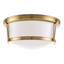 Hudson Valley Lighting Newport Aged Brass 15W x 15L x 6.5H Flush Mount