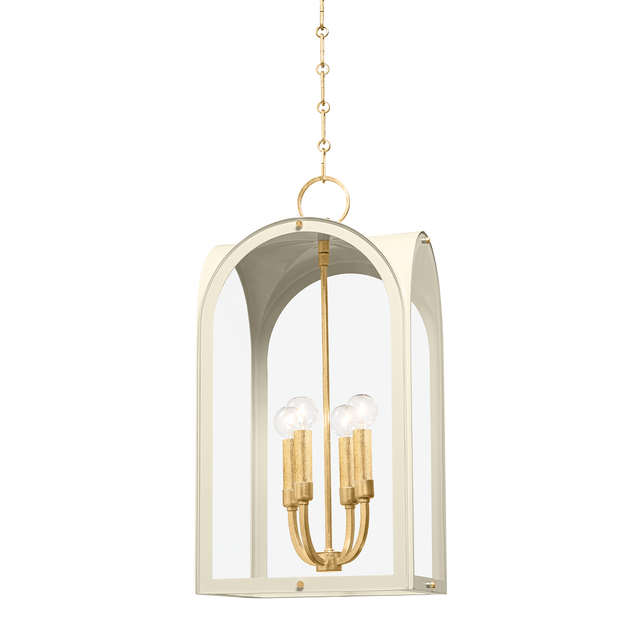 Hudson Valley Lighting Lincroft VINTAGE GOLD LEAF/SOFT SAND 12.25W x 12.25L x 24.75H Candleholder