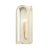 Hudson Valley Lighting Lincroft VINTAGE GOLD LEAF/SOFT SAND 6W x 6L x 16H Wall Sconce