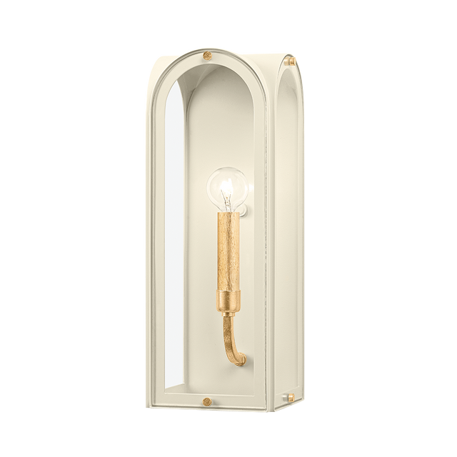 Hudson Valley Lighting Lincroft VINTAGE GOLD LEAF/SOFT SAND 6W x 6L x 16H Wall Sconce