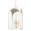 Hudson Valley Lighting Lincroft VINTAGE GOLD LEAF/SOFT SAND 17.25W x 17.25L x 32H Candleholder