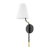 Hudson Valley Lighting Stanwyck AGED BRASS/DISTRESSED BRONZE 6W x 6L x 21H Wall Sconce