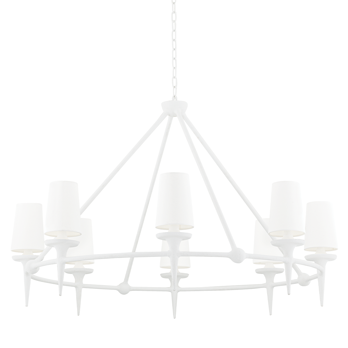 Hudson Valley Lighting Torch White Plaster 48W x 48L x 30.5H Chandelier