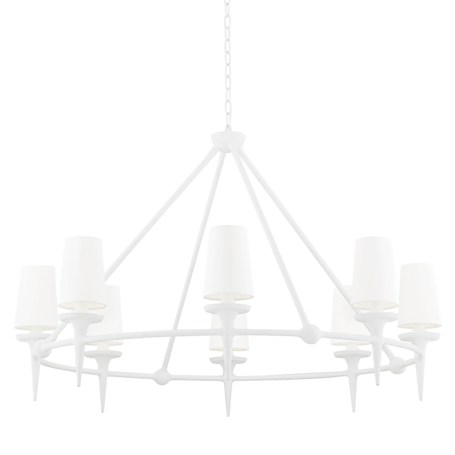 Hudson Valley Lighting Torch White Plaster 48W x 48L x 30.5H Chandelier