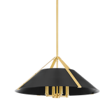Hudson Valley Lighting Raymond Aged Brass/soft Black 26W x 26L x 12.75H Pendant