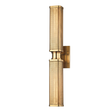 Hudson Valley Lighting Gibbs Aged Brass 4.5W x 4.5L x 22.25H Wall Sconce