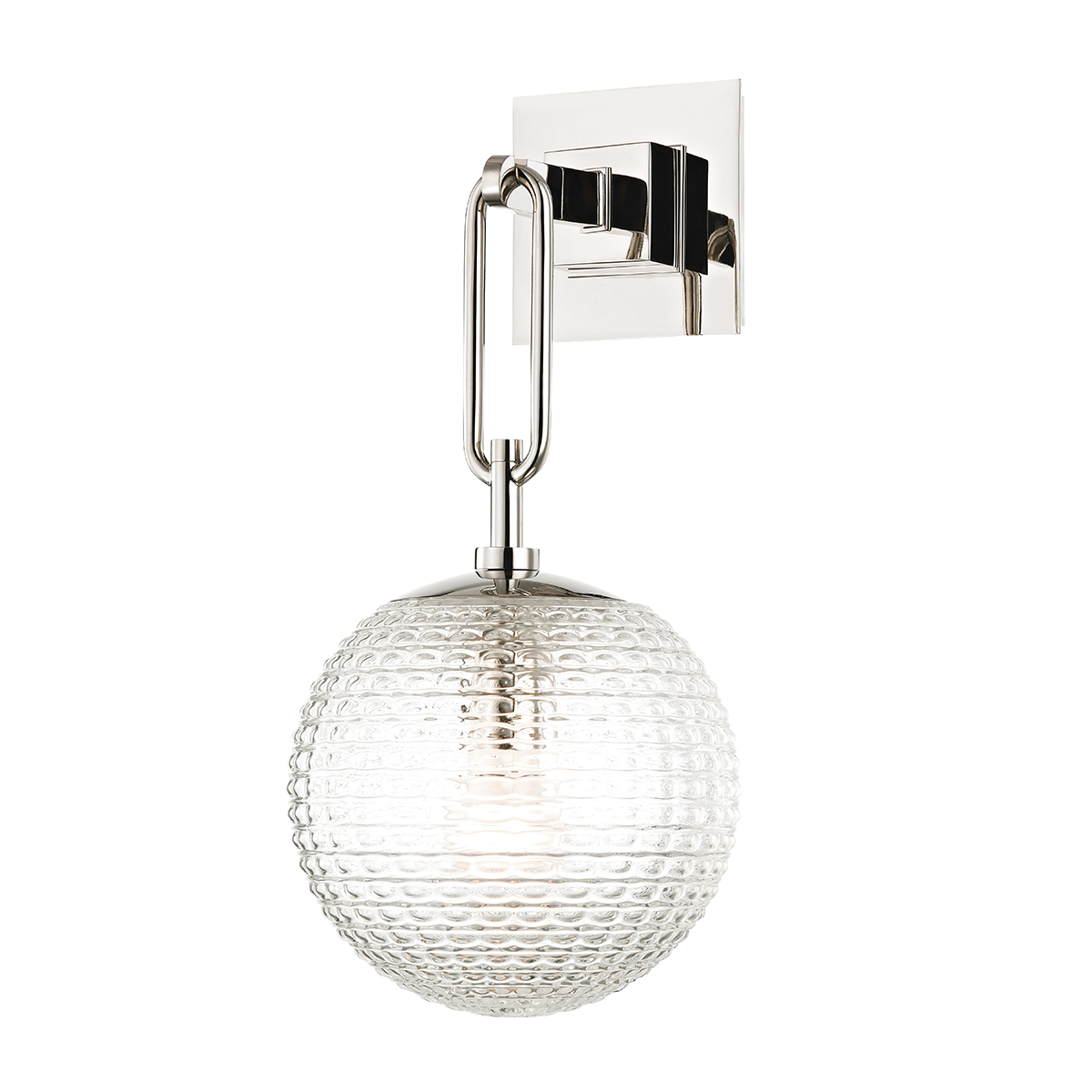 Hudson Valley Lighting Jewett Polished Nickel 8W x 8L x 17H Wall Sconce