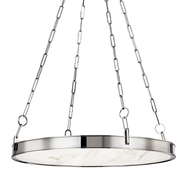 Hudson Valley Lighting Kirby Polished Nickel 30W x 30L x 3.5H Chandelier