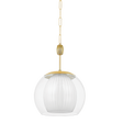 Hudson Valley Lighting CLEMENTON AGED BRASS 17W x 17L x 24H Pendant
