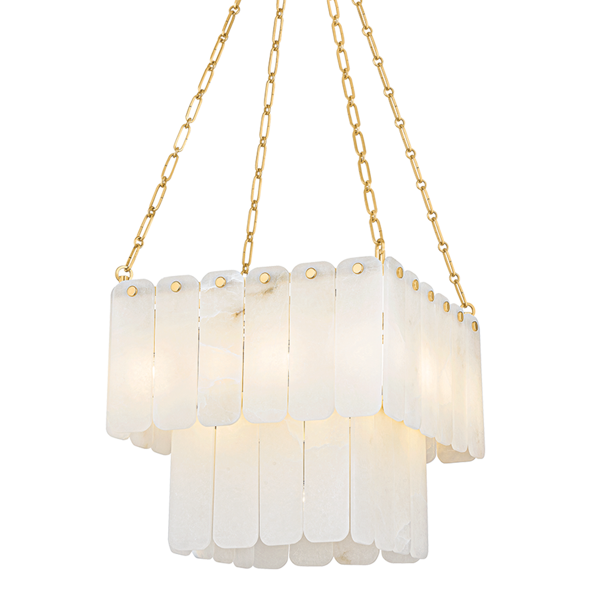 Hudson Valley Lighting MOISSANITE AGED BRASS 20W x 20L x 18.25H Chandelier