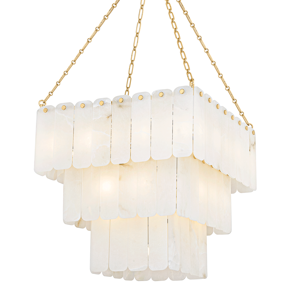 Hudson Valley Lighting MOISSANITE AGED BRASS 26W x 26L x 25.5H Chandelier