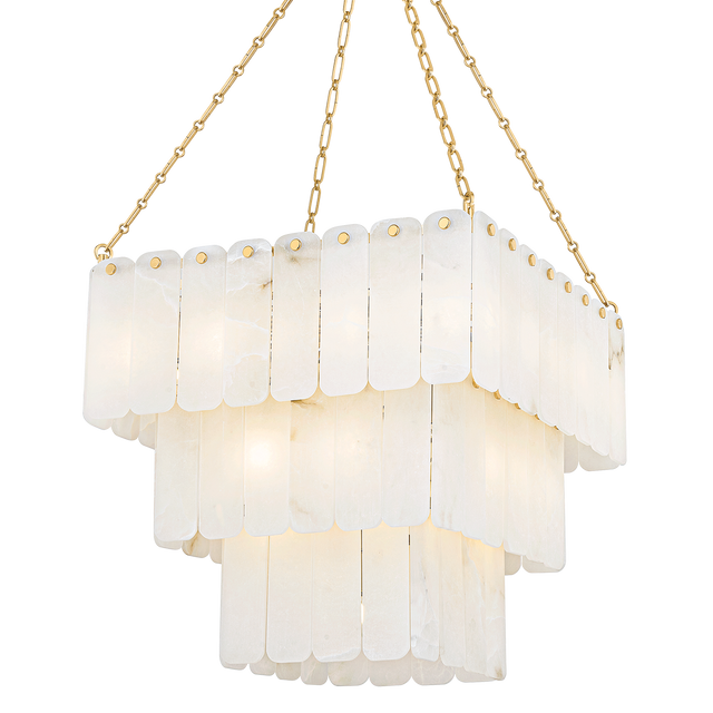 Hudson Valley Lighting MOISSANITE AGED BRASS 26W x 26L x 25.5H Chandelier