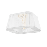 Hudson Valley Lighting VERONA BEACH Aged Brass 13.75W x 13.75L x 6.75H Flush Mount