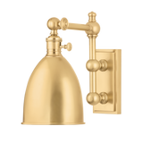 Hudson Valley Lighting Roslyn Aged Brass 6W x 6L x 11H Wall Sconce