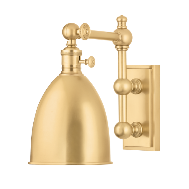Hudson Valley Lighting Roslyn Aged Brass 6W x 6L x 11H Wall Sconce